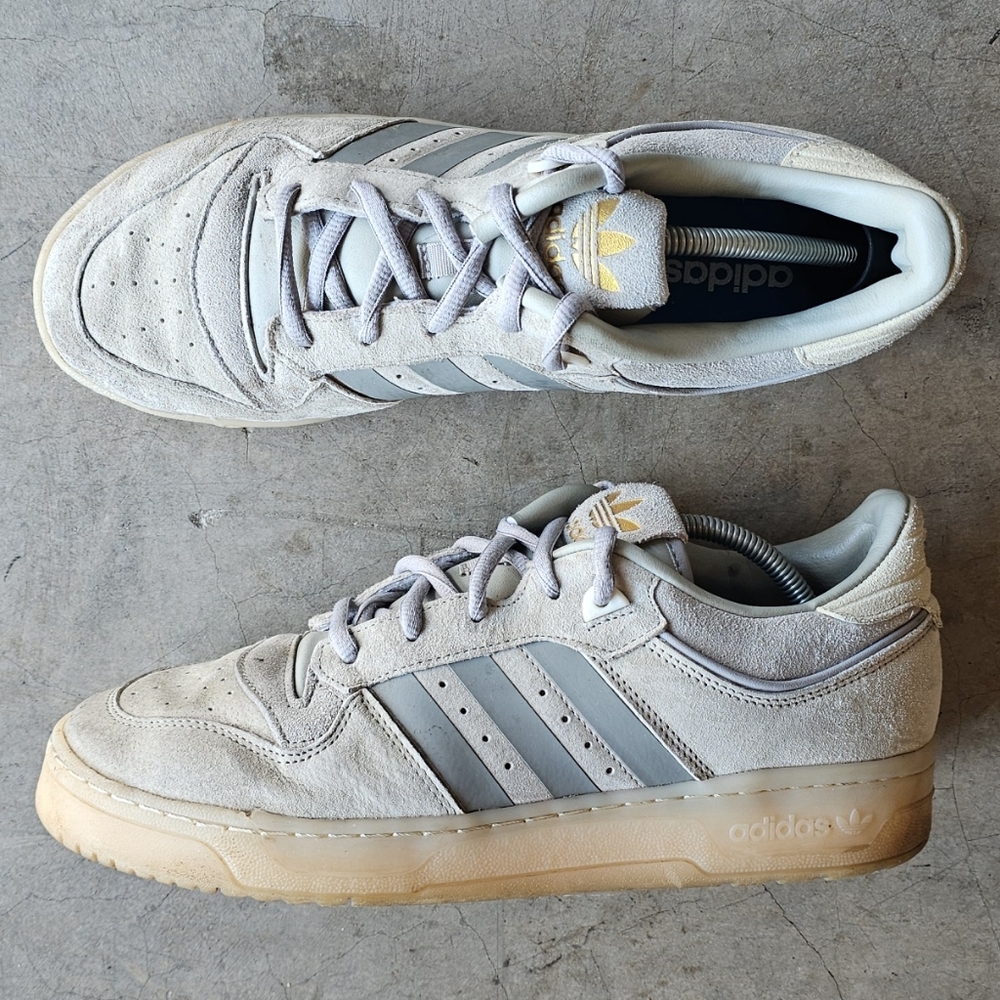 Adidas Men's Rivalry Low 86 Gray Suede Sneakers Size 12
